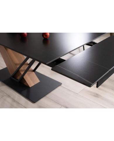 Pack Prestige : Table Céramique Extensible 160(220) x 90 cm GENESE + 6 Chaises ALAN pour 1€ de plus !