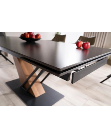 Pack Prestige : Table Céramique Extensible 160(220) x 90 cm GENESE + 6 Chaises ALAN pour 1€ de plus !