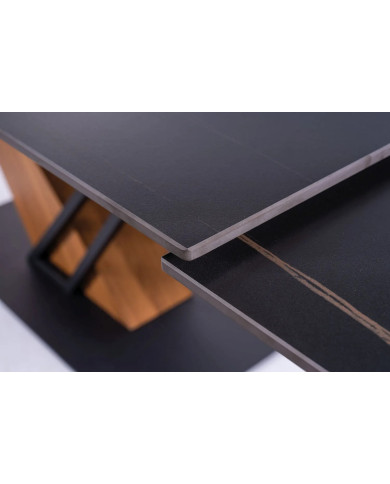 Pack Prestige : Table Céramique Extensible 160(220) x 90 cm GENESE + 6 Chaises ALAN pour 1€ de plus !