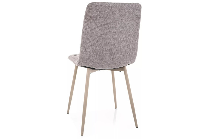 Chaise rembourrée en tissu avec pieds en métal cachemire Jerry