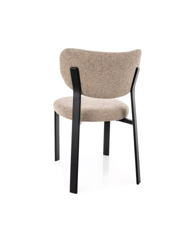 Chaise Design Scandinave RIN - Tissu Premium & Pieds Métal Noir