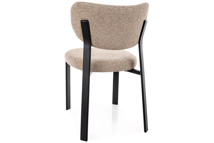 Chaise Design Scandinave RIN - Tissu Premium & Pieds Métal Noir