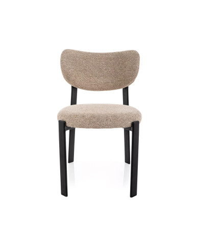 Chaise Design Scandinave RIN - Tissu Premium & Pieds Métal Noir