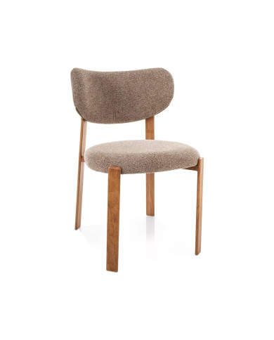Chaise Design Scandinave RIN - Tissu Premium & Pieds Métal Chêne clair