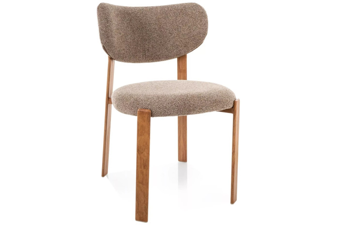 Chaise Design Scandinave RIN - Tissu Premium & Pieds Métal Chêne clair