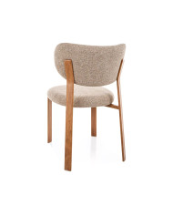 Chaise Design Scandinave RIN - Tissu Premium & Pieds Métal Chêne clair