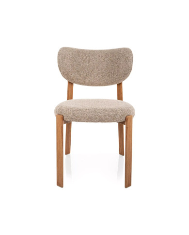 Chaise Design Scandinave RIN - Tissu Premium & Pieds Métal Chêne clair