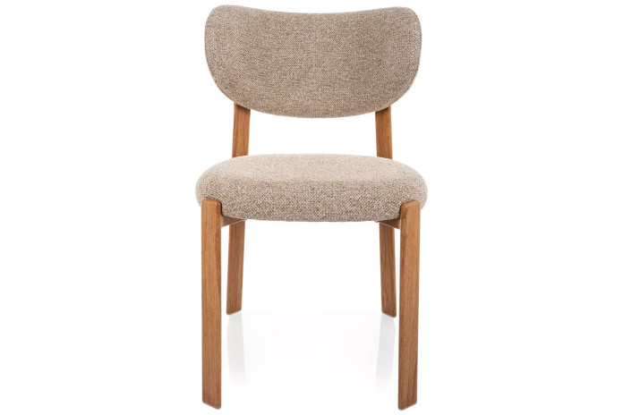 Chaise Design Scandinave RIN - Tissu Premium & Pieds Métal Chêne clair