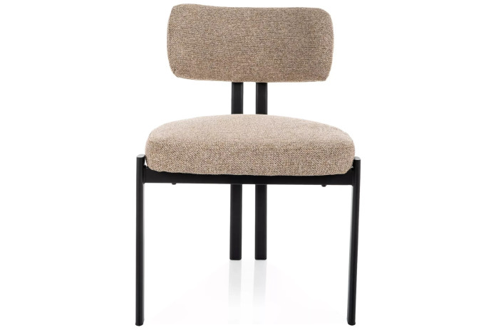 Chaise Japandi MISAKI - Tissu Premium & Pieds Métal Noir | Mobili & Co
