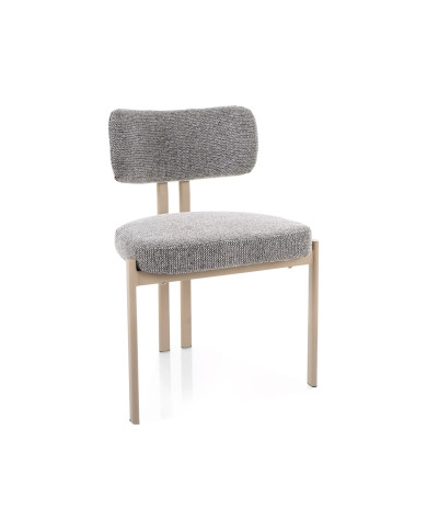 Chaise Japandi MISAKI - Tissu Premium & Pieds Métal Cashmire | Mobili & Co