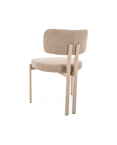 Chaise Japandi MISAKI - Tissu Premium & Pieds Métal Cashmire | Mobili & Co
