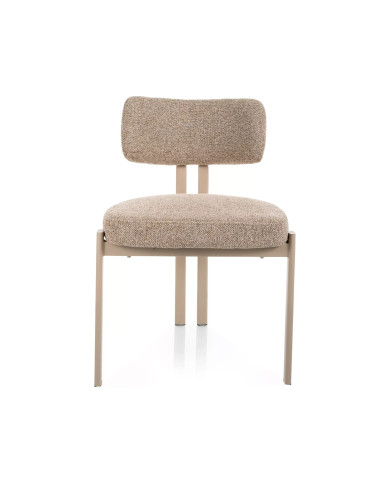 Chaise Japandi MISAKI - Tissu Premium & Pieds Métal Cashmire | Mobili & Co