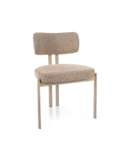 Chaise Japandi MISAKI - Tissu Premium & Pieds Métal Cashmire | Mobili & Co