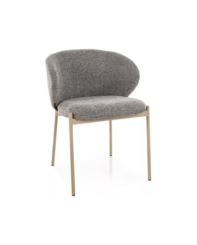 Chaise Design KIOTO Beige & Pieds Cachemire | Confort Pro - Mobili & Co