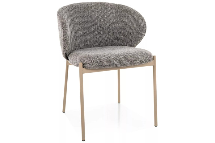 Chaise Design KIOTO Beige & Pieds Cachemire | Confort Pro - Mobili & Co