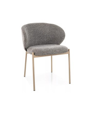Chaise Design KIOTO Beige & Pieds Cachemire | Confort Pro - Mobili & Co