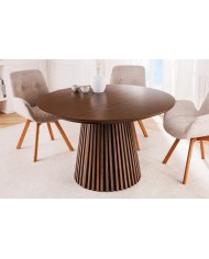 Table Ronde Extensible Chêne Foncé ARBOREA | Ø120 à 200 cm