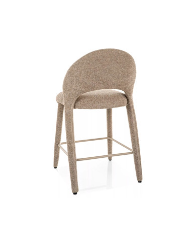 Chaise de bar entièrement en tissu avec dossier Flo