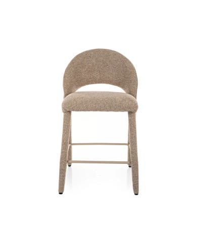 Chaise de bar entièrement en tissu avec dossier Flo