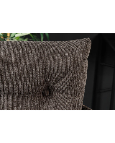 Chaise de bar pivotante 360° avec accoudoirs velours taupe GASPARD
