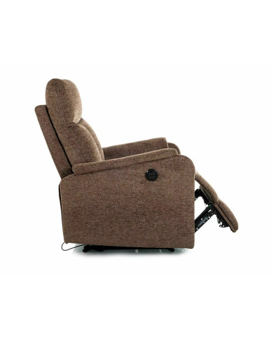 Fauteuil de Relaxation Électrique ATLAS - Tissu Raven Cappuccino | Expert Gain de Place