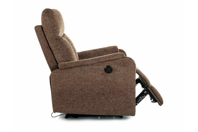Fauteuil de Relaxation Électrique ATLAS - Tissu Raven Cappuccino | Expert Gain de Place