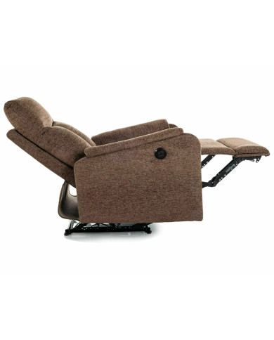 Fauteuil de Relaxation Électrique ATLAS - Tissu Raven Cappuccino | Expert Gain de Place