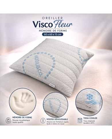 Oreiller Mémoire de Forme Pro ViscoFleur -