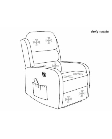 Fauteuil Relax Électrique ZENITH - Massage Chauffant & Velours Gris