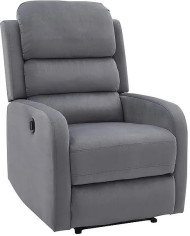 Fauteuil Relax Électrique ZENITH - Massage Chauffant & Velours Gris