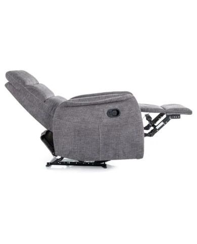 Fauteuil Relax Électrique Massant ELEGANCE - Tissu Gris Foncé Brego