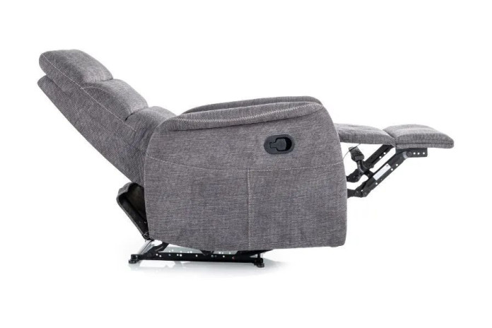 Fauteuil Relax Électrique Massant ELEGANCE - Tissu Gris Foncé Brego