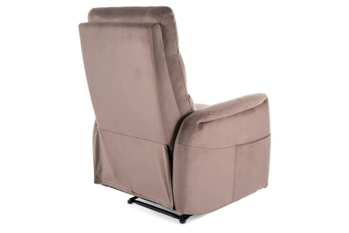 Fauteuil Relax Électrique Massant ELEGANCE - Tissu Velvet Cappuccino