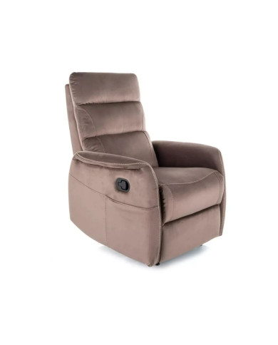 Fauteuil Relax Électrique Massant ELEGANCE - Tissu Velvet Cappuccino