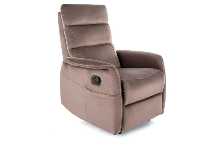 Fauteuil Relax Électrique Massant ELEGANCE - Tissu Velvet Cappuccino