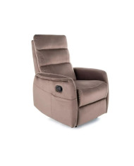 Fauteuil Relax Électrique Massant ELEGANCE - Tissu Velvet Cappuccino