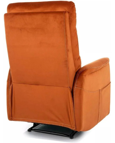 Fauteuil Relax Électrique Massant ELEGANCE - Tissu Velvet Cannelle