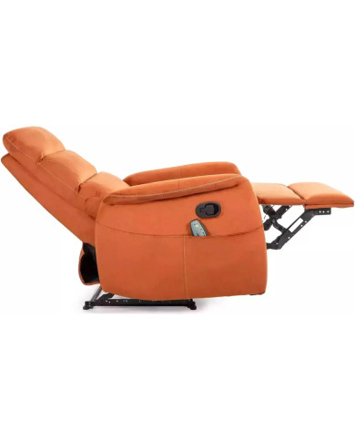 Fauteuil Relax Électrique Massant ELEGANCE - Tissu Velvet Cannelle
