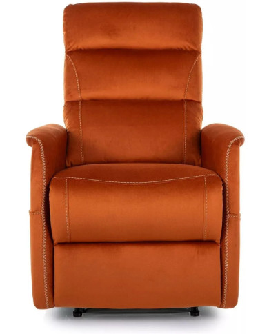 Fauteuil Relax Électrique Massant ELEGANCE - Tissu Velvet Cannelle