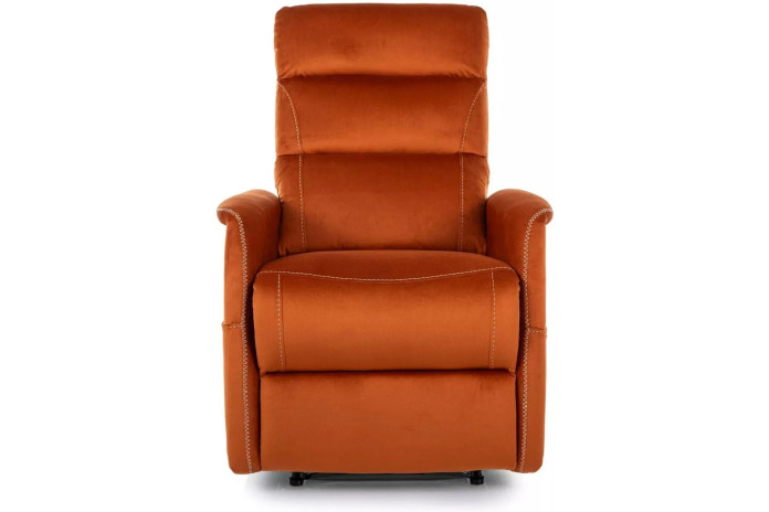 Fauteuil Relax Électrique Massant ELEGANCE - Tissu Velvet Cannelle