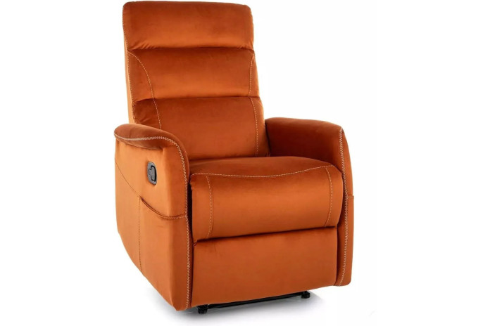 Fauteuil Relax Électrique Massant ELEGANCE - Tissu Velvet Cannelle