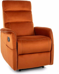 Fauteuil Relax Électrique Massant ELEGANCE - Tissu Velvet Cannelle