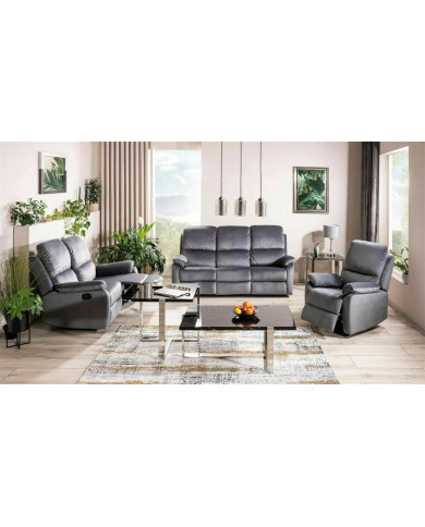 Canapé Relax 3 Places HORIZON Famille - Grand Couchage 140x200cm