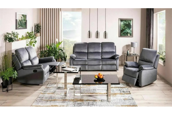 Canapé Relax 3 Places HORIZON Famille - Grand Couchage 140x200cm