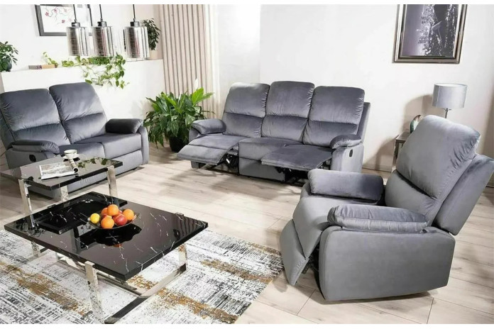 Canapé Relax 3 Places HORIZON Famille - Grand Couchage 140x200cm
