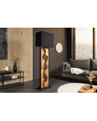 Lampadaire Sculptural Bois Naturel & Métal 166 cm Canyon