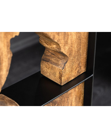 Lampadaire Sculptural Bois Naturel & Métal 166 cm Canyon