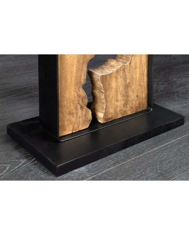 Lampadaire Sculptural Bois Naturel & Métal 166 cm Canyon