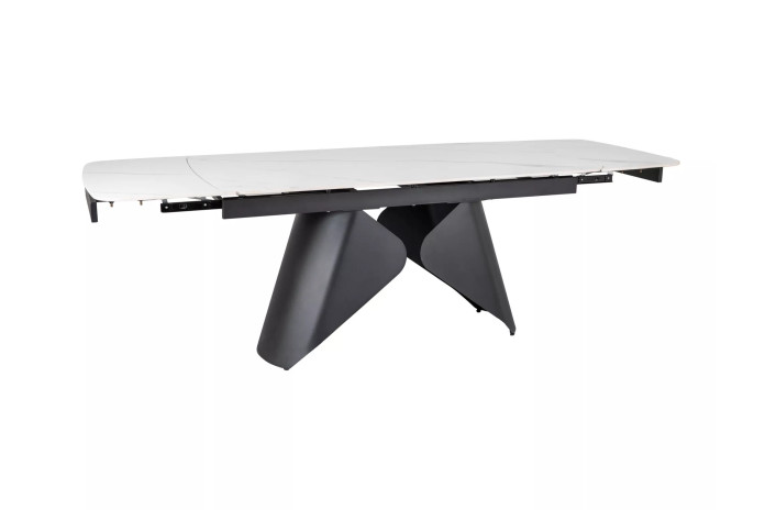 Table Extensible Céramique ARMANDO 160-240cm (Noir/Blanc)