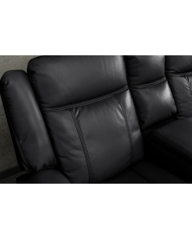 Fauteuil de cinéma 5 places relax cuir écologique noir Cannes 5